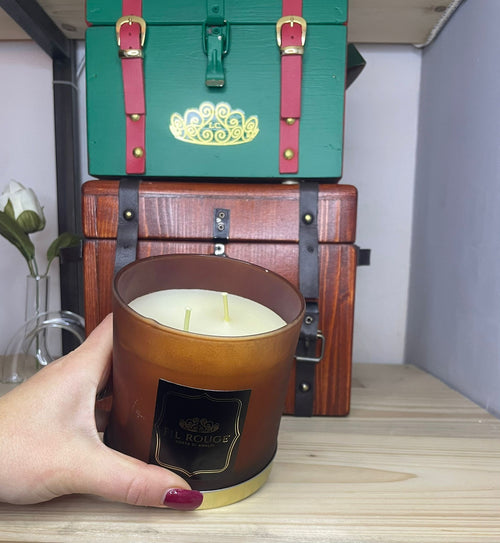 CANDELA VASO GRANDE 2 STOPPINI  AMBER