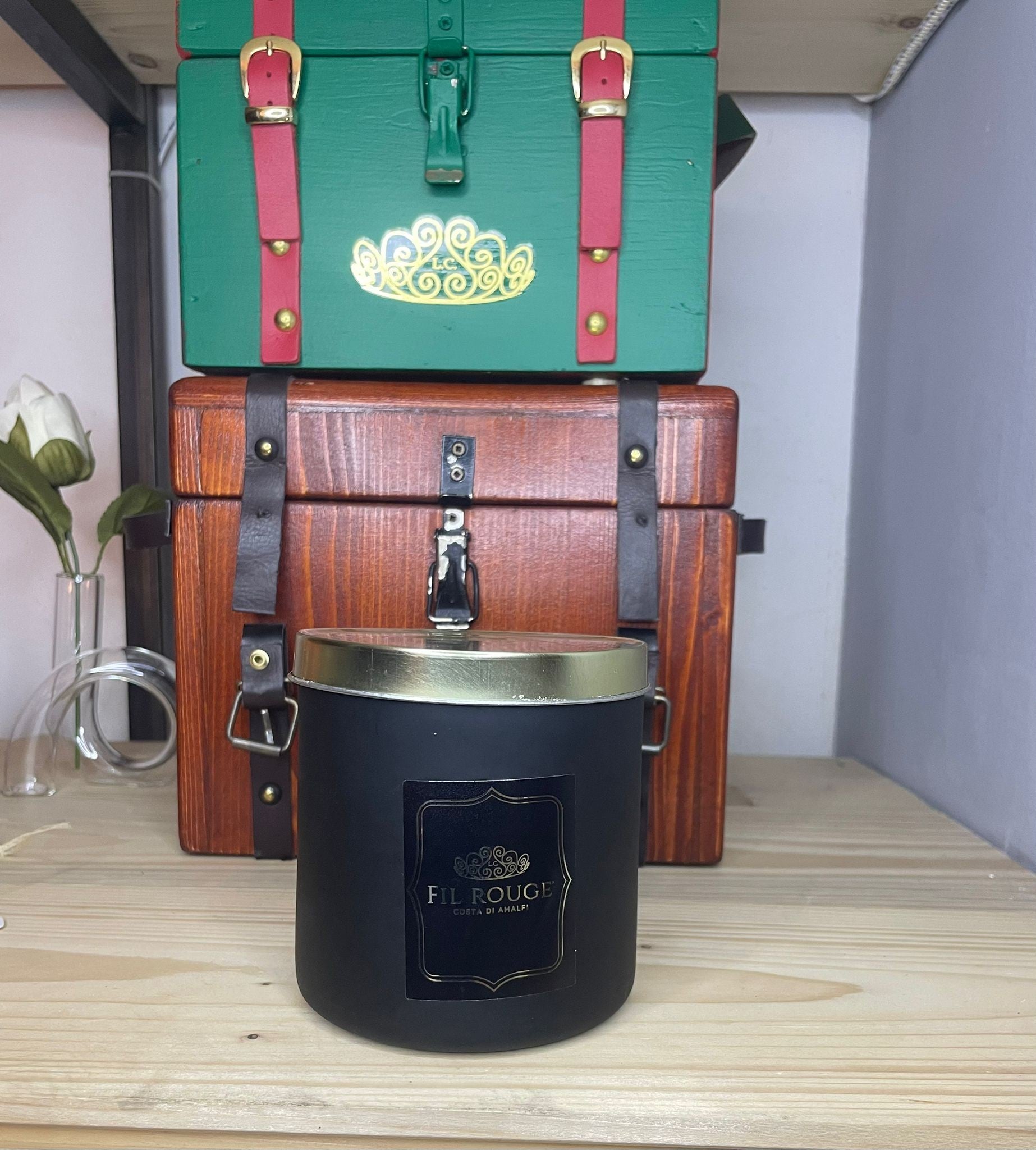 CANDELA VASO GRANDE 2 STOPPINI  RUST
